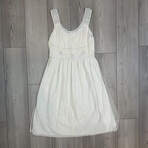 Vintage Miss Siren Size Medium Retro Lingerie Nightgown Dress Dainty White